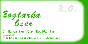 boglarka oser business card